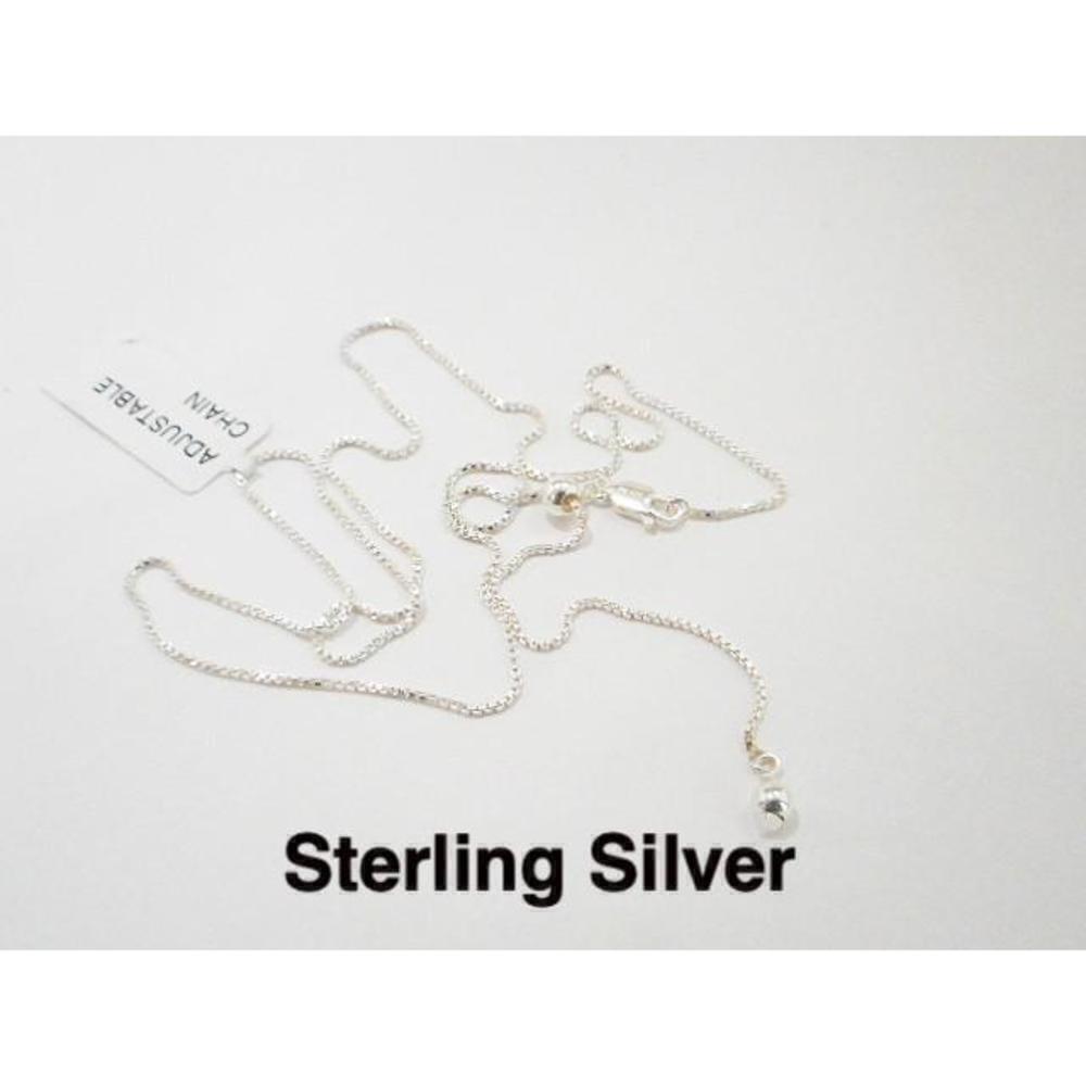 Sterling Silver 22" Square Rope Necklace with Bolo Style Adjuster